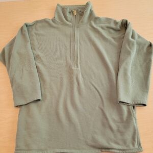 J. Crew Green Zip-Up Sweatshirt Women's Small